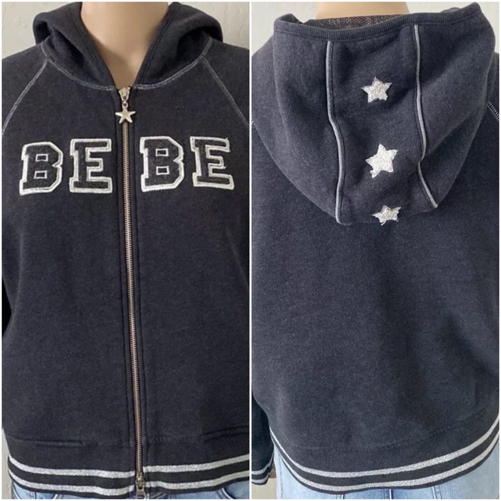 Bebe Sport Logo Zip-Up Hoodie / Small